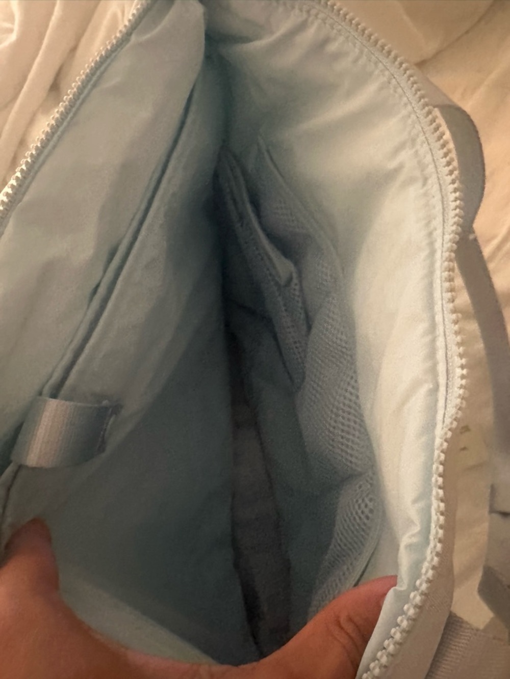Fabletics Light Gray Tote Bag with Satin-Strap Detail - Picture 8 of 8